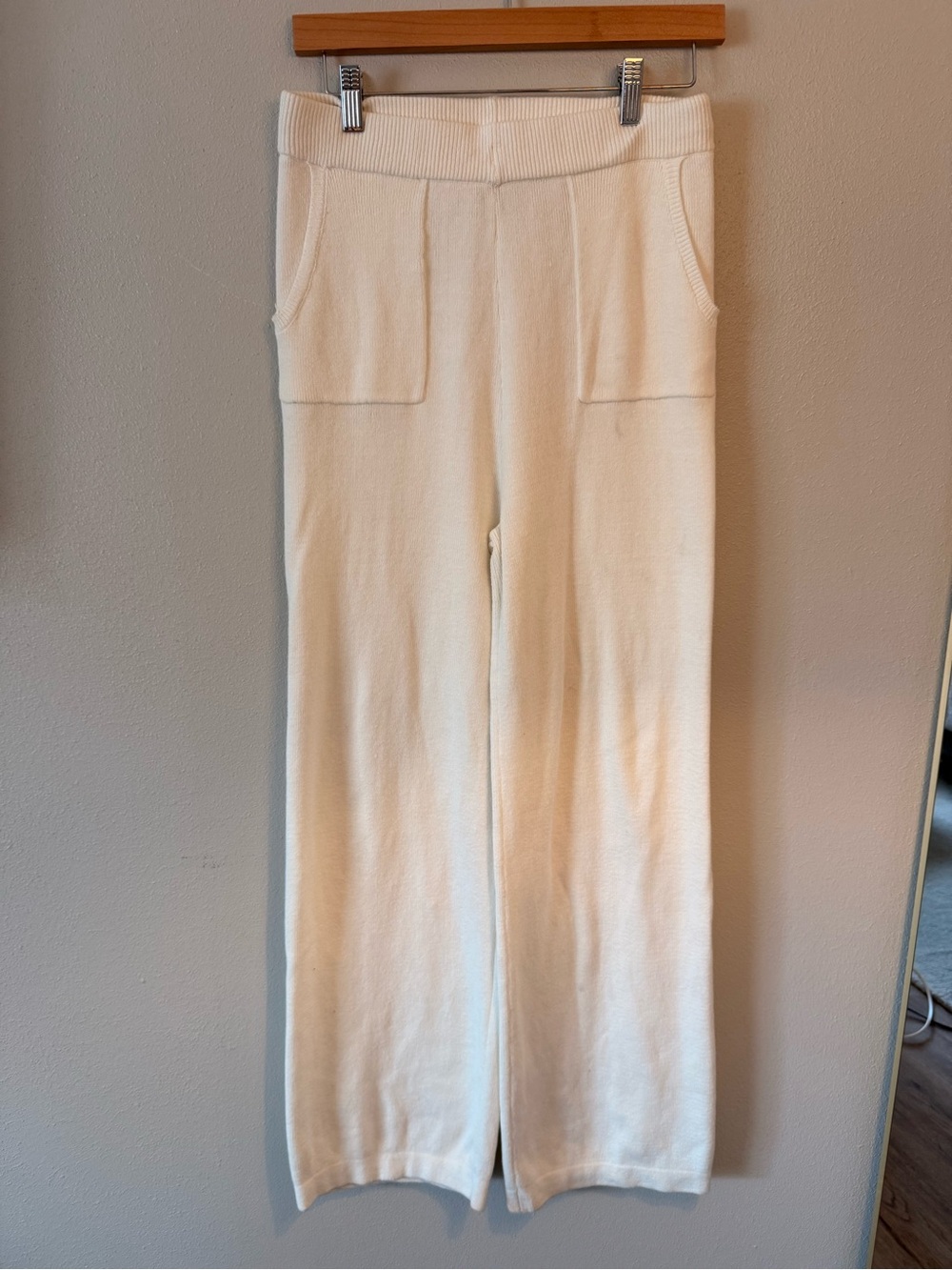 Sincerely Jules Cream Knit Wide-Leg Pants loungewear beachwear elevated errands